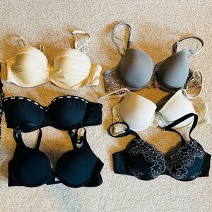 6 Wacoal push up bras petite convertible 32B